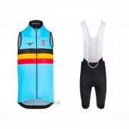 2023 Gilet Antivento Belgio Azzurro Manica Corta e Salopette