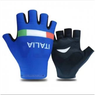 Italy Guanti Corti Ciclismo Blu