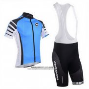 2013 Abbigliamento Ciclismo Assos Celeste e Nero Manica Corta e Salopette