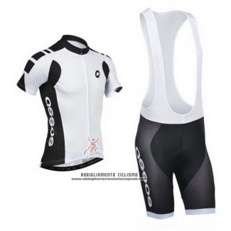 2014 Abbigliamento Ciclismo Assos Bianco e Nero Manica Corta e Salopette