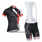 2014 Abbigliamento Ciclismo Castelli Nero Manica Corta e Salopette