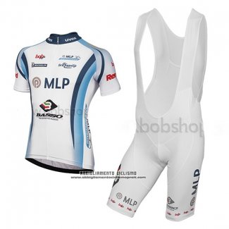 2014 Abbigliamento Ciclismo MLP Team Bergstrasse Bianco Manica Corta e Salopette