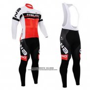 2015 Abbigliamento Ciclismo Nalini Rosso e Bianco Manica Lunga e Salopette