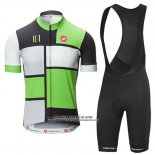 2016 Abbigliamento Ciclismo Castelli Verde e Nero Manica Corta e Salopette