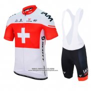 2017 Abbigliamento Ciclismo IAM Campione Svizzera Manica Corta e Salopette