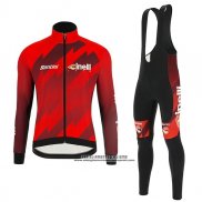 2018 Abbigliamento Ciclismo Cinelli Spento Rosso Manica Lunga e Salopette