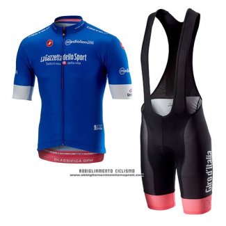 2018 Abbigliamento Ciclismo Giro d'Italia Blu Manica Corta e Salopette