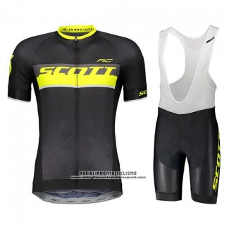 2018 Abbigliamento Ciclismo Scott RC Giallo Manica Corta e Salopette