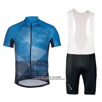 2018 Abbigliamento Ciclismo Vaude Majura Blu Manica Corta e Salopette