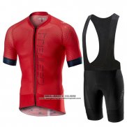 2019 Abbigliamento Ciclismo Castelli Climber's 2.0 Rosso Manica Corta e Salopette