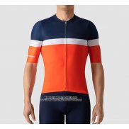 2019 Abbigliamento Ciclismo La Passione Blu Bianco Arancione Manica Corta e Salopette