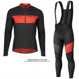 2019 Abbigliamento Ciclismo Scott RC FF Nero Rosso Manica Lunga e Salopette