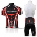 2010 Abbigliamento Ciclismo Specialized Rosso e Nero Manica Corta e Salopette