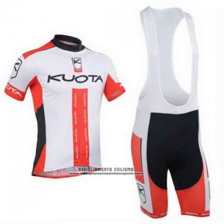 2013 Abbigliamento Ciclismo Kuota Rosso e Bianco Manica Corta e Salopette