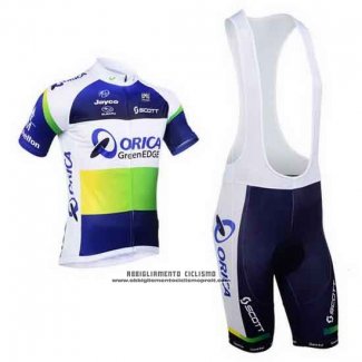 2013 Abbigliamento Ciclismo Orica GreenEDGE Blu Manica Corta e Salopette