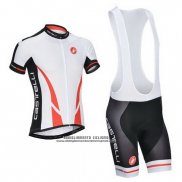 2014 Abbigliamento Ciclismo Castelli Bianco Manica Corta e Salopette