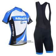 2014 Abbigliamento Ciclismo Monton Bianco e Celeste Manica Corta e Salopette