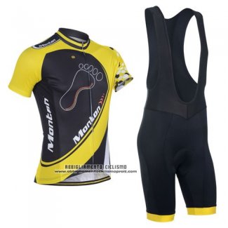 2014 Abbigliamento Ciclismo Monton Giallo e Nero Manica Corta e Salopette