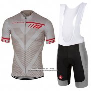 2017 Abbigliamento Ciclismo Castelli Argentato Manica Corta e Salopette