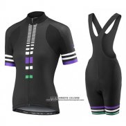 2017 Abbigliamento Ciclismo Donne Liv Zebra Nero Manica Corta e Salopette