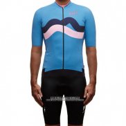 2017 Abbigliamento Ciclismo Maap Fat Stripe Blu Manica Corta e Salopette