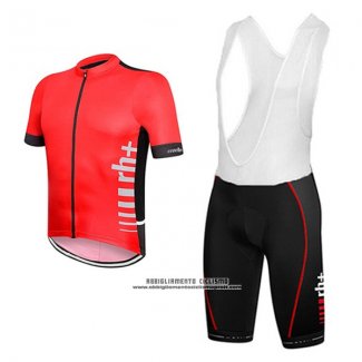 2017 Abbigliamento Ciclismo RH+ Rosso Manica Corta e Salopette