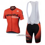 2017 Abbigliamento Ciclismo Sportful Arancione Manica Corta e Salopette