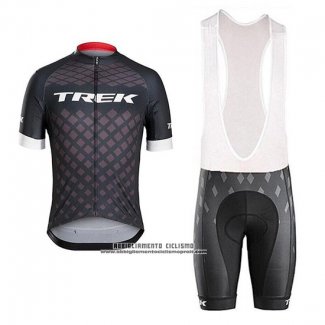 2017 Abbigliamento Ciclismo Trek Bontrager Grigio Manica Corta e Salopette