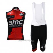 2017 Gilet Antivento BMC Rosso e Nero