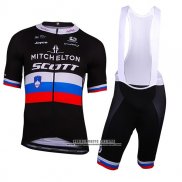 2018 Abbigliamento Ciclismo Mitchelton Scott Campione Russia Manica Corta e Salopette