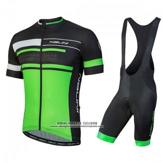 2018 Abbigliamento Ciclismo Nalini Fatica Verde Manica Corta e Salopette