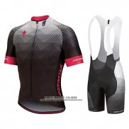 2018 Abbigliamento Ciclismo Specialized Nero Grigio Rosa Manica Corta e Salopette