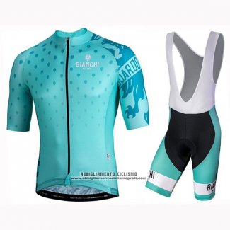 2019 Abbigliamento Ciclismo Bianchi MTX Verde Manica Corta e Salopette