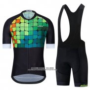 2019 Abbigliamento Ciclismo Etixxl Nero Verde Blu Manica Corta e Salopette