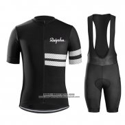 2019 Abbigliamento Ciclismo Rapha Nero Manica Corta e Salopette