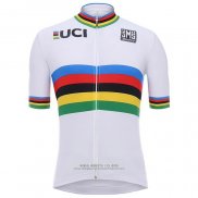 2020 Abbigliamento Ciclismo UCI Bianco Multicolore Manica Corta e Salopette(1)