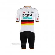 2022 Abbigliamento Ciclismo Bora-Hansgrone Bianco Manica Corta e Salopette