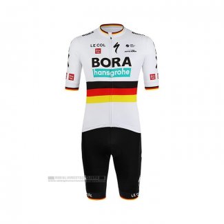 2022 Abbigliamento Ciclismo Bora-Hansgrone Bianco Manica Corta e Salopette