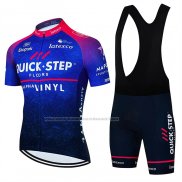 2022 Abbigliamento Ciclismo Deceuninck Quick Step Blu Rosso Manica Corta e Salopette