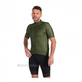 2022 Abbigliamento Ciclismo Gore Verde Manica Corta e Salopette