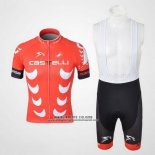 2010 Abbigliamento Ciclismo Castelli Bianco e Rosso Manica Corta e Salopette