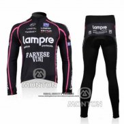 2010 Abbigliamento Ciclismo Lampre Farnese Vini Manica Lunga e Salopette Nero Manica Lunga e Salopette