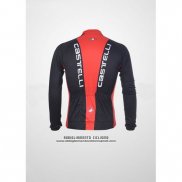 2011 Abbigliamento Ciclismo Castelli Nero e Rosso Manica Lunga e Salopette