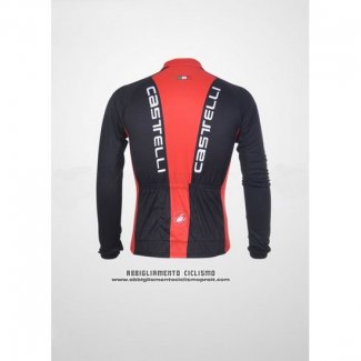 2011 Abbigliamento Ciclismo Castelli Nero e Rosso Manica Lunga e Salopette