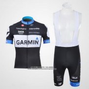 2011 Abbigliamento Ciclismo Garmin Cervelo Bianco e Nero Manica Corta e Salopette