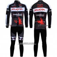 2011 Abbigliamento Ciclismo Kuota Nero e Grigio Manica Lunga e Salopette