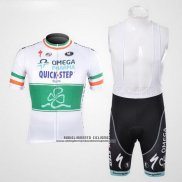 2012 Abbigliamento Ciclismo Omega Pharma Quick Step Campione Irlandese Manica Corta e Salopette