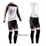 2014 Abbigliamento Ciclismo Castelli Nero Bianco Manica Lunga e Salopette