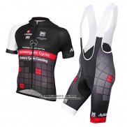 2015 Abbigliamento Ciclismo Achieve Nero Manica Corta e Salopette