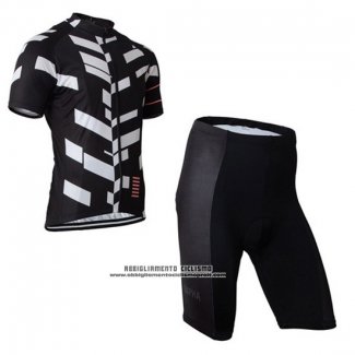 2015 Abbigliamento Ciclismo Rapha Bianco e Nero Manica Corta e Salopette